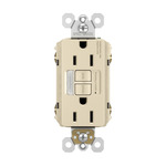 15A Tamper-Resistant GFCI Outlet with Night Light - Light Almond