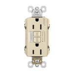 15A Tamper-Resistant GFCI Outlet with Night Light - Light Almond