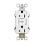 15A Tamper-Resistant GFCI Outlet with Night Light - White