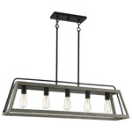 Hasting Linear Chandelier - Iron / Grey