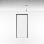 Discovery Space Rectangular Pendant - Polished Aluminum / Transparent