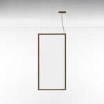 Discovery Space Rectangular Pendant - Bronze / Transparent