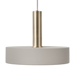 Record Pendant - Brass / Light Grey