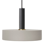 Record Pendant - Black / Light Grey