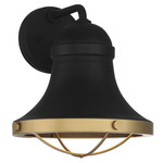 Belmont Outdoor Wall Sconce - Warm Brass / Black