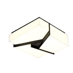 Cadeau Ceiling Light - Matte Black / Opal White