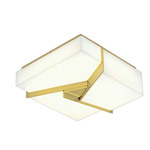 Cadeau Ceiling Light - Satin Brass / Opal White