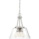 Calhoun Pendant - Satin Nickel / Clear