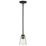 Calhoun Mini-Pendant - Matte Black / Clear