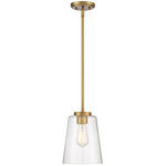 Calhoun Mini-Pendant - Warm Brass / Clear