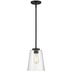 Calhoun Mini-Pendant - Matte Black / Clear