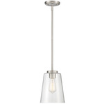 Calhoun Mini-Pendant - Satin Nickel / Clear