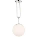 Becker Pendant - Polished Nickel / Frosted