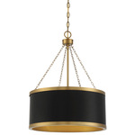 Delphi Pendant - Warm Brass / Black