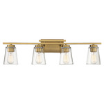 Calhoun Bathroom Vanity Light - Warm Brass / Clear