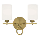 Woodbury Bathroom Vanity Light - Warm Brass / Frosted