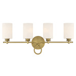 Woodbury Bathroom Vanity Light - Warm Brass / Frosted