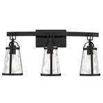 Albany Bathroom Vanity Light - Black / Clear