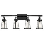 Albany Bathroom Vanity Light - Black / Clear