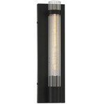 Willmar Wall Sconce - Matte Black / Clear