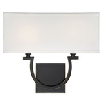 Rhodes Wall Sconce - Classic Bronze / White Linen
