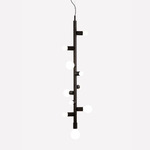 Party Pendant - Black Laquered / White