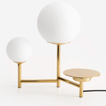 Moon Table Lamp - Gold / White