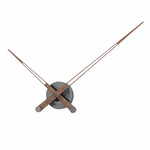 Axioma T Wall Clock - Graphite Steel / Walnut