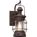 Atkins Outdoor Wall Sconce - Heritage Bronze / Clear