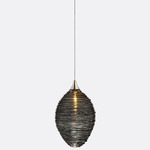 Cocoon Pendant - Brushed Nickel / Grey