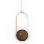 Colgante Wall Clock - Brass / Walnut