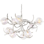 Ersa Round Chandelier - Nickel / Iridescent