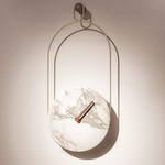 Eslabon Wall Clock - Brass / Calacatta Gold Marble