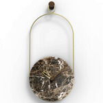 Eslabon Wall Clock - Brass / Emperador Marble