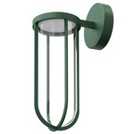 In Vitro Outdoor Wall Sconce - Forest Green / Transparent