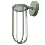In Vitro Outdoor Wall Sconce - Pale Green / Transparent