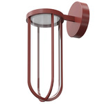 In Vitro Outdoor Wall Sconce - Terracotta / Transparent