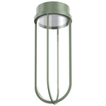 In Vitro Outdoor Ceiling Light - Pale Green / Transparent