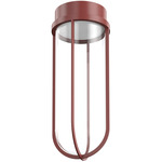 In Vitro Outdoor Ceiling Light - Terracotta / Transparent