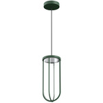 In Vitro Outdoor Pendant - Forest Green / Transparent