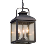 Chamberlain Outdoor Pendant - Vintage Bronze / Clear Seeded