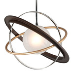 Apogee Pendant - Bronze - Gold Leaf - Stainless Steel / Frosted