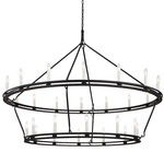 Sutton Double Chandelier - Textured Black