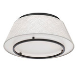 Hailey Ceiling Flush Light - Black / Beige