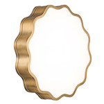 Vaughan Ceiling Flush Light - Aged Brass / White