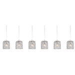 Hollywood Multi Light Linear Pendant - Nickel