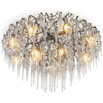 Hollywood Icicles Ceiling Light Fixture - Nickel / Clear