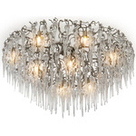 Hollywood Icicles Ceiling Light Fixture - Nickel / Clear