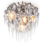 Hollywood Icicles Ceiling Light Fixture - Nickel / Clear