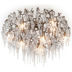 Hollywood Icicles Ceiling Light Fixture - Nickel / Clear